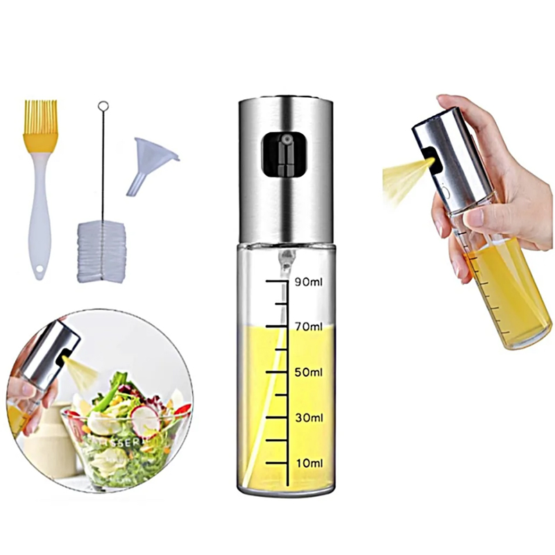 Refillable 100ml Kitchen Tools Olive Oil Sprayer Oil Sprayer Atomizer Mister Spray Bottle Dispenser Vinegar Spritzer Bottle