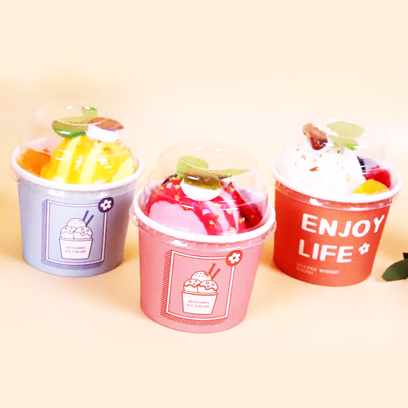 Paper Bowl Ice Cream Paper Disposable Paper Bowl Ice Cream Paper Cup White Eco Friendly Food Grade Cup