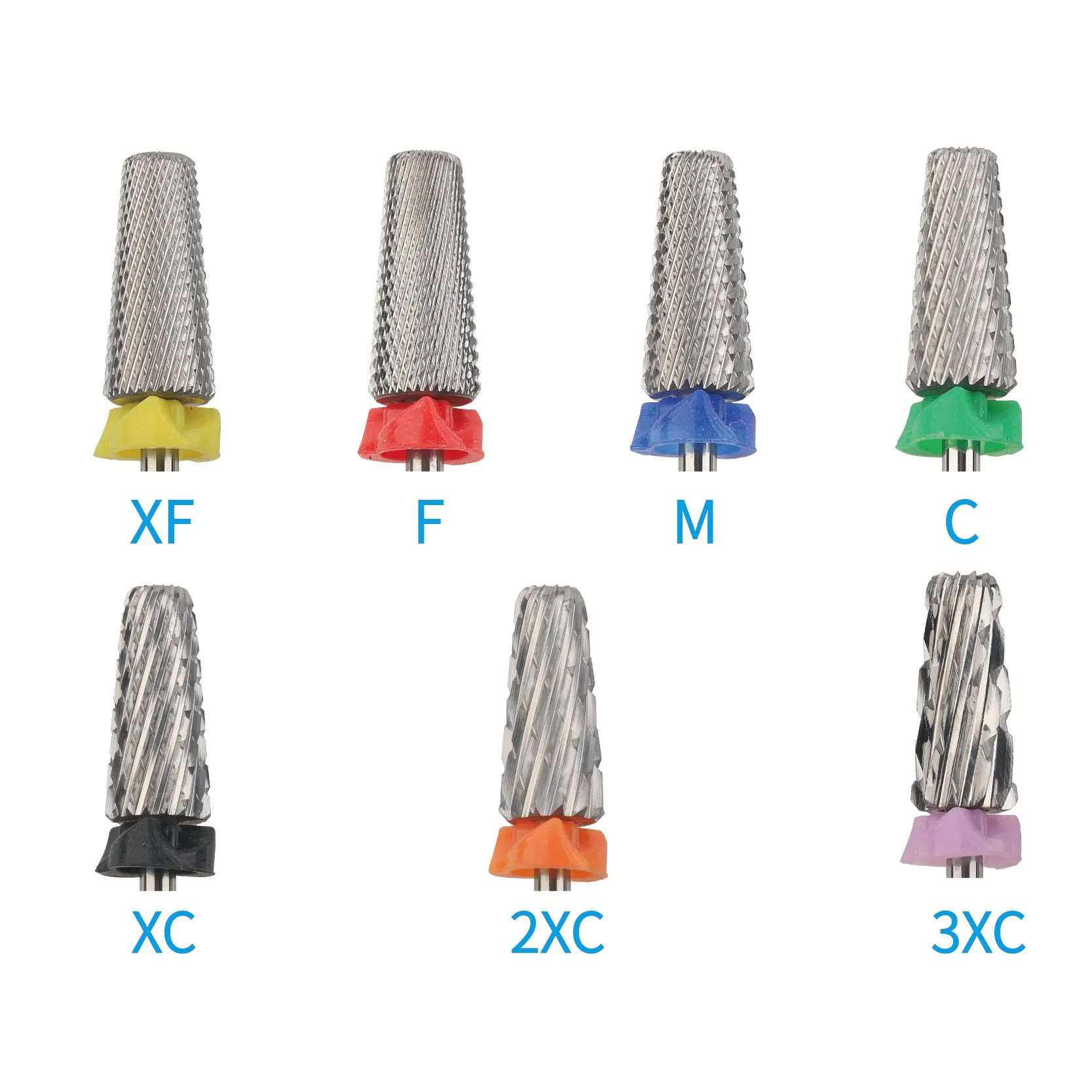 Gel Cleaning E-File Cross Cut 2 Way Tapered Carbide Nail Drill Bit Milling Cutter