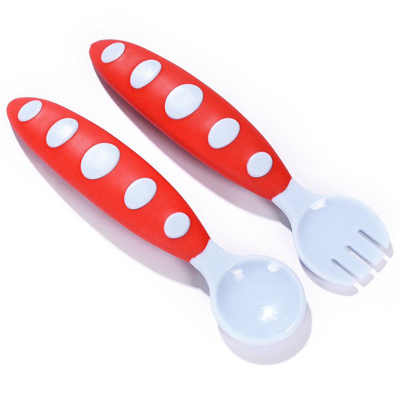 Vibrant Baby Feeding Set with Colorful Plastic Soup Spoons