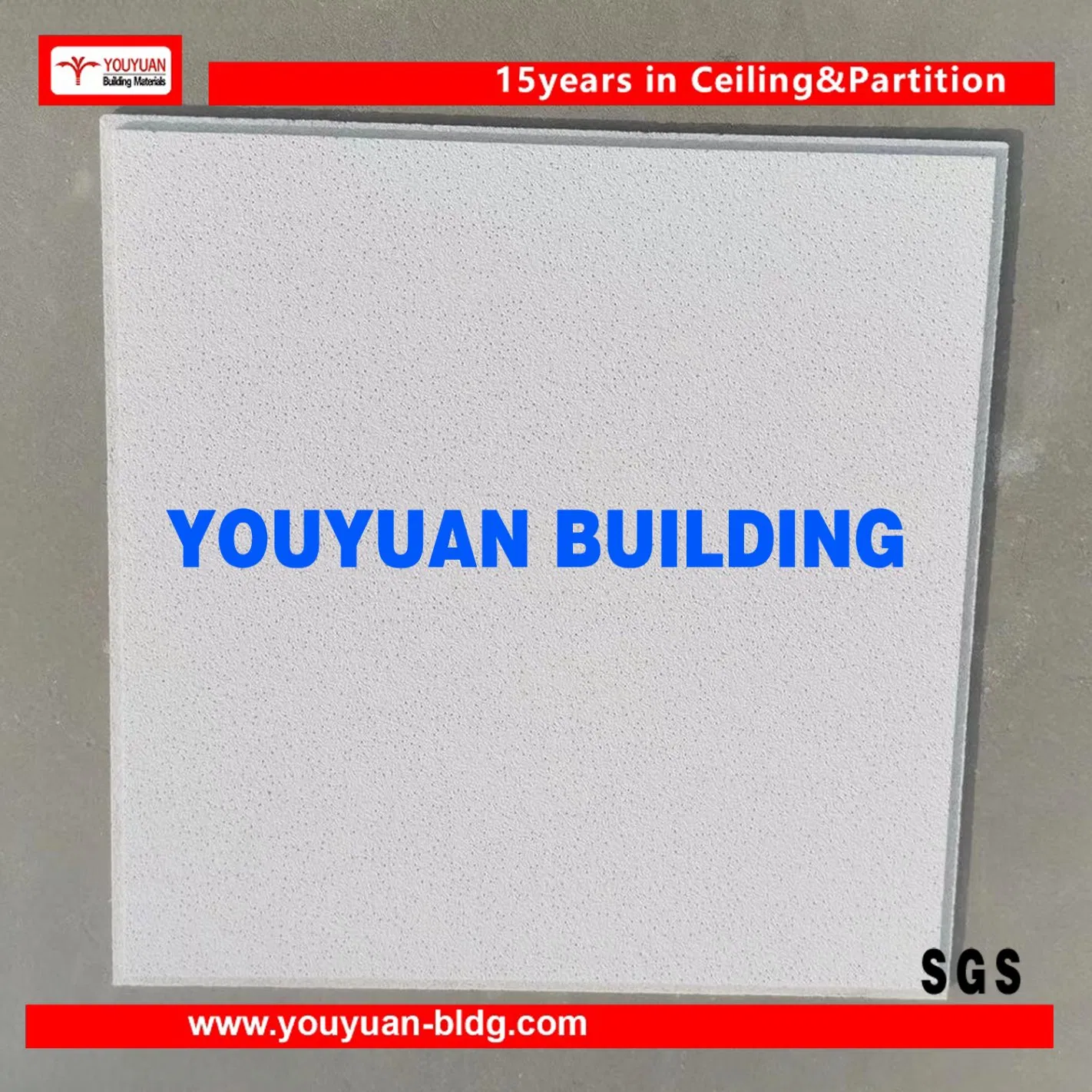 Waterproof Ceiling Board Mineral Fiber Acoustic False Ceiling Board