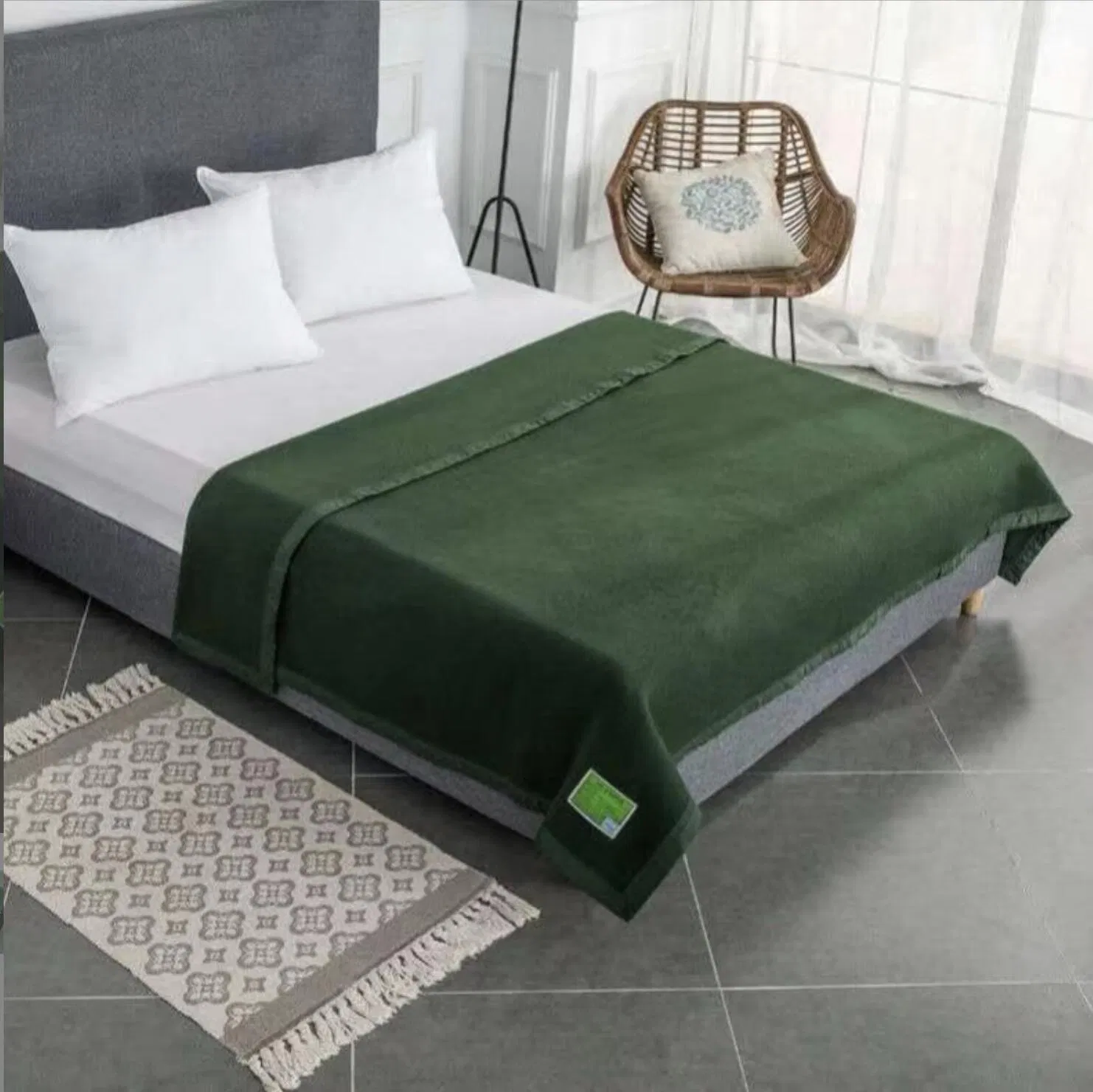 Плед флисовый 200x150 см, 70% шерсть, 30% полиэстер