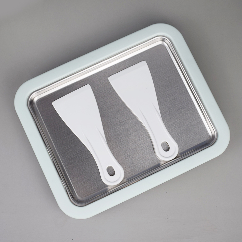 Portable Square Fried Ice Machine Food Grade Stainless Steel Fried Ice Machine