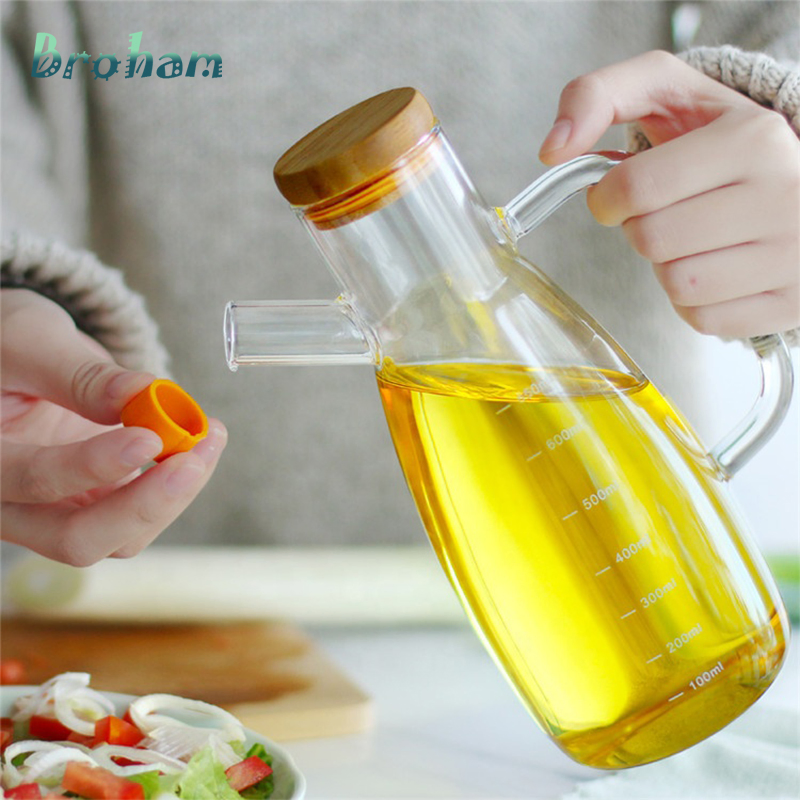 Kitchen Supplies Glass Bottle Olive Oil Bottle Dispenser Containers Vinegar Spice Healthy Life Oil Pot Oil Filter Pot for Kitchen Daily Using