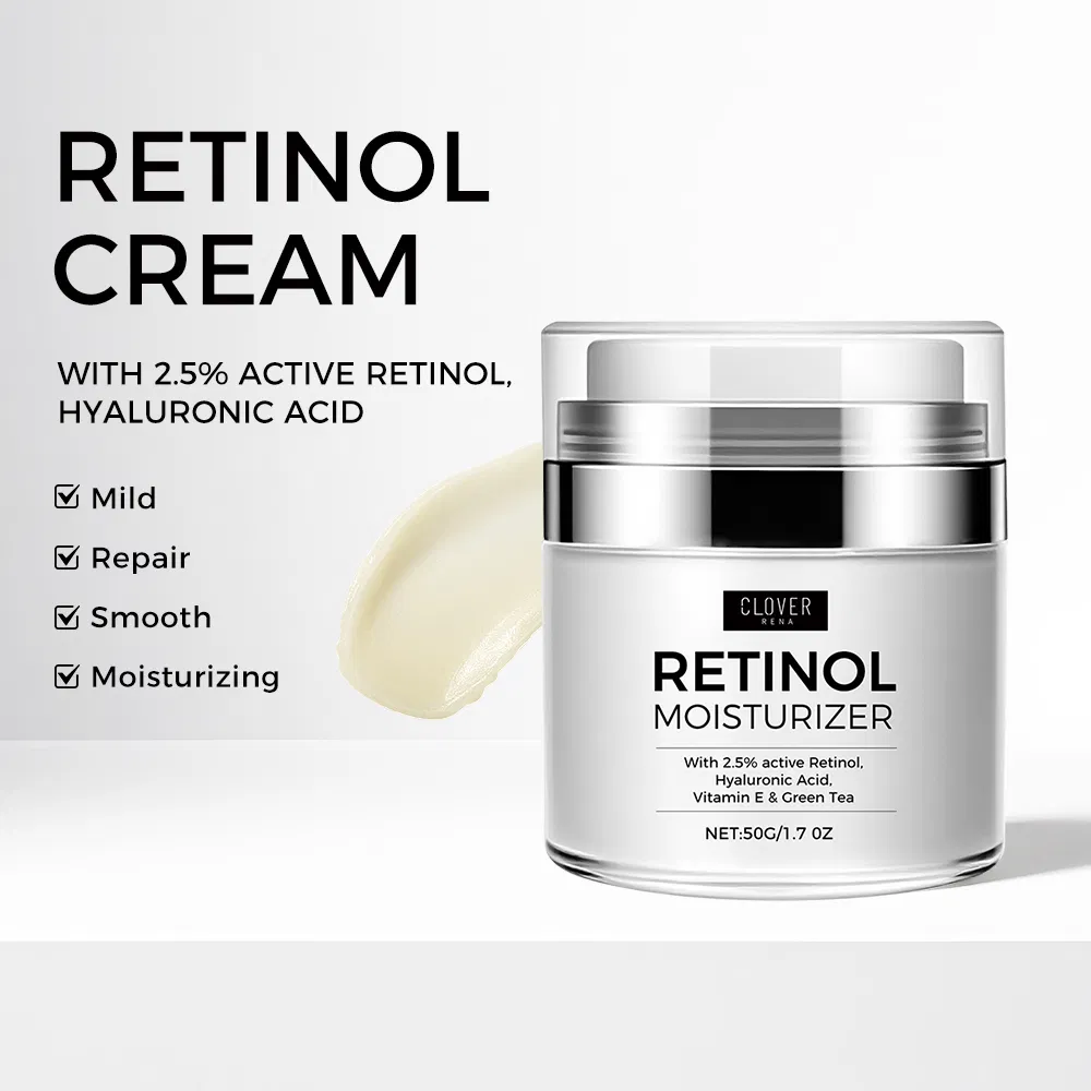 Best Organic Hyaluronic Acid Face Cream Private Label Natural Vitamin E Day Night Retinol Moisturizing Glycerin Freckle