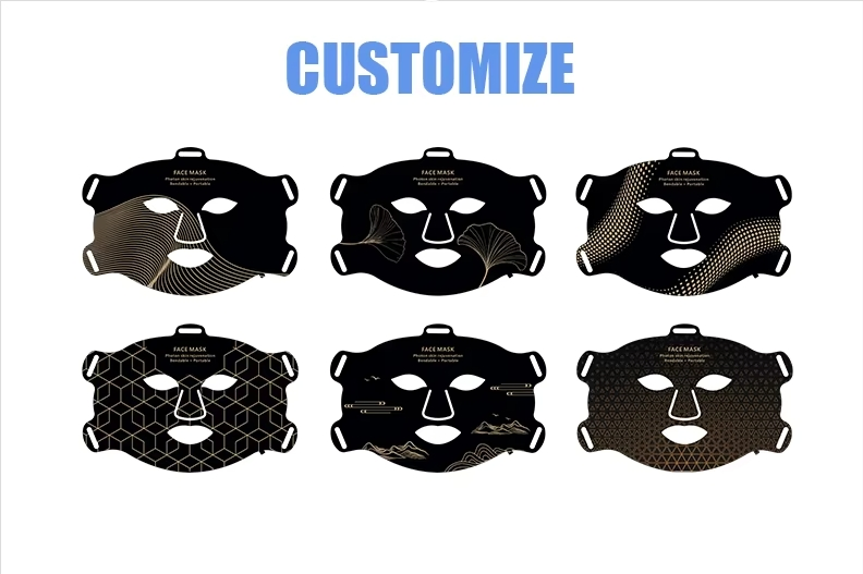 Customizable Silicone Face Mask with LED for Skin Care and Beauty