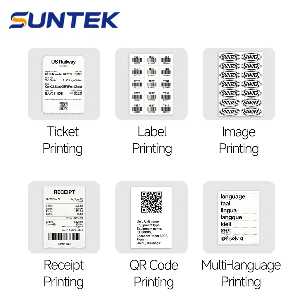 Suntek 4-Core 4G Android 15 Handheld Mobile Portable Terminal POS Billing Machine with Receipt Printing