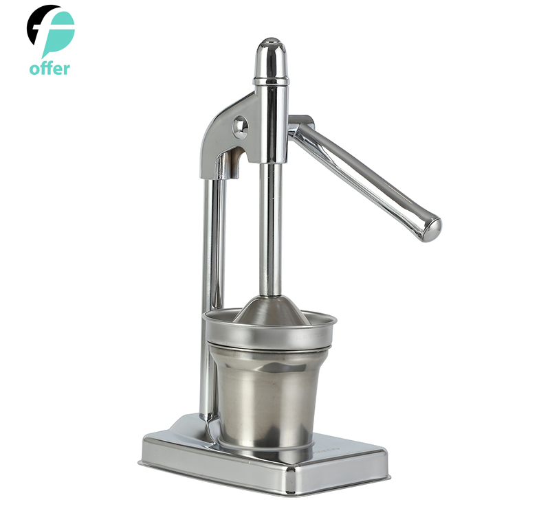 Durable Stainless Steel Manual Citrus Juicer with Fruit Basket