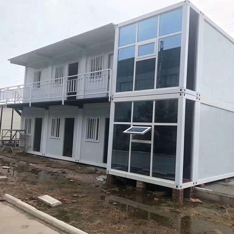 20FT Portable Container House Modular Home Prefabricated Steel Office Morden Design Flat Pack Container House