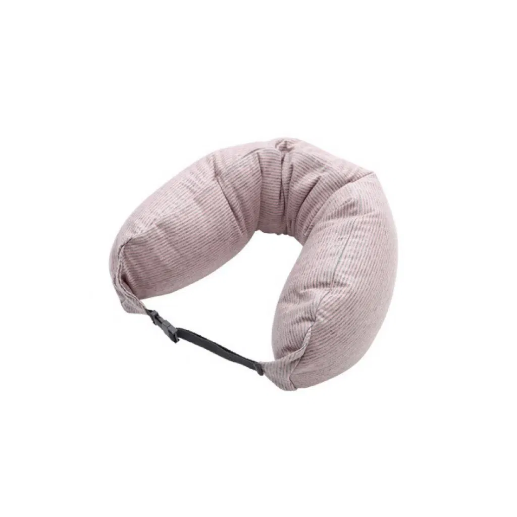 U-Shaped Pillow with Latex Grain Filling Quality Neck Support Pillow for Airplane Black Foam Travel Neck