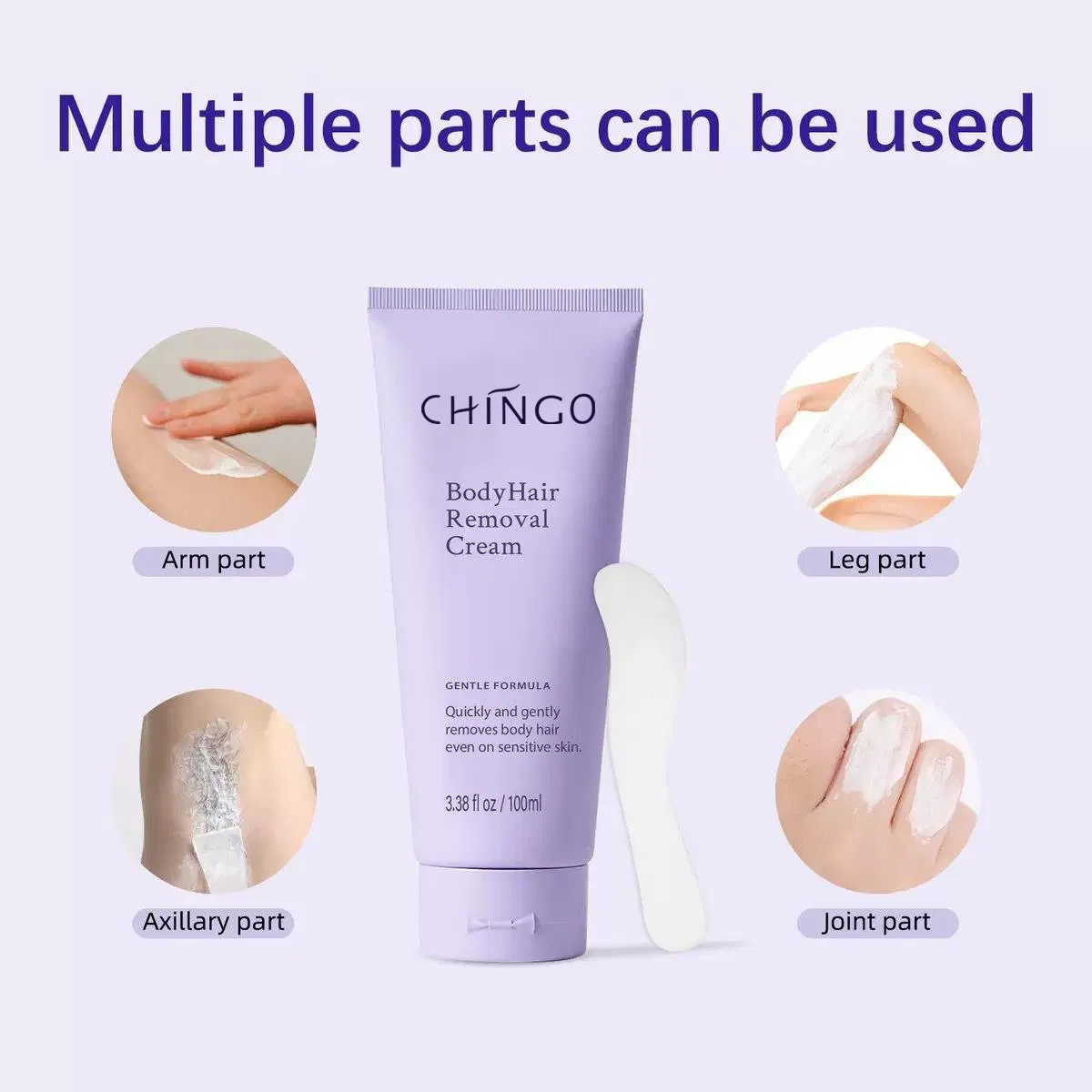 Natural Painless Hair Removal Cream Skin Moisturizing Soothing Stop Hair Growth