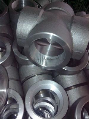 ASME B16.11 High Pressure 2000 3000 6000 9000 Forged Steel Pipe Fittings Cross Socket Welding Fittings and Threaded Fittings