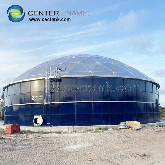Weather Resistance Geodesic Aluminum Dome Roofs Fire Water Tanks