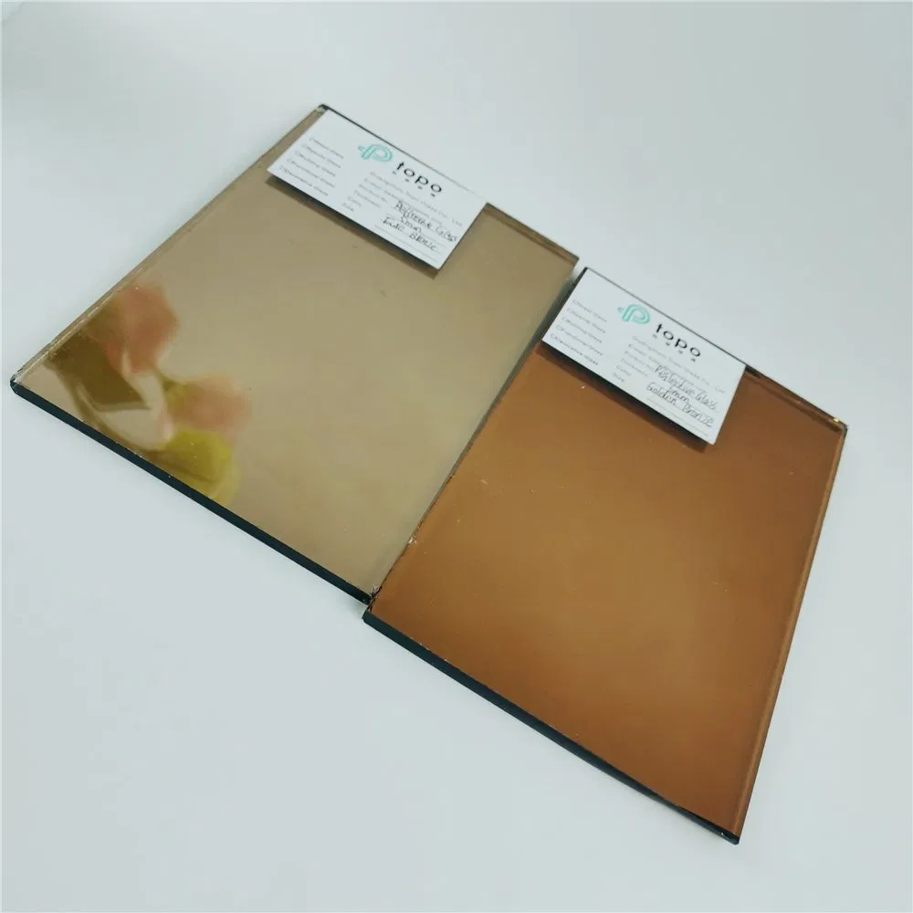 Bronze Coated Glass Dark Bronze Golden Bronze Light Bronze Coated Glass European Bronze Reflective Glass (74R-GB1108)