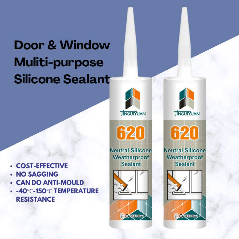 Topsen Advanced White Black Window & Door Silicone Sealant Caulk
