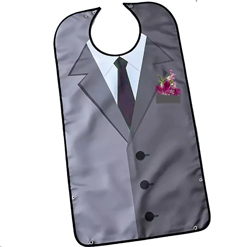 Customized Waterproof Polyester PVC Adult Bibs Washable Apron Reusable Restaurant Scarf