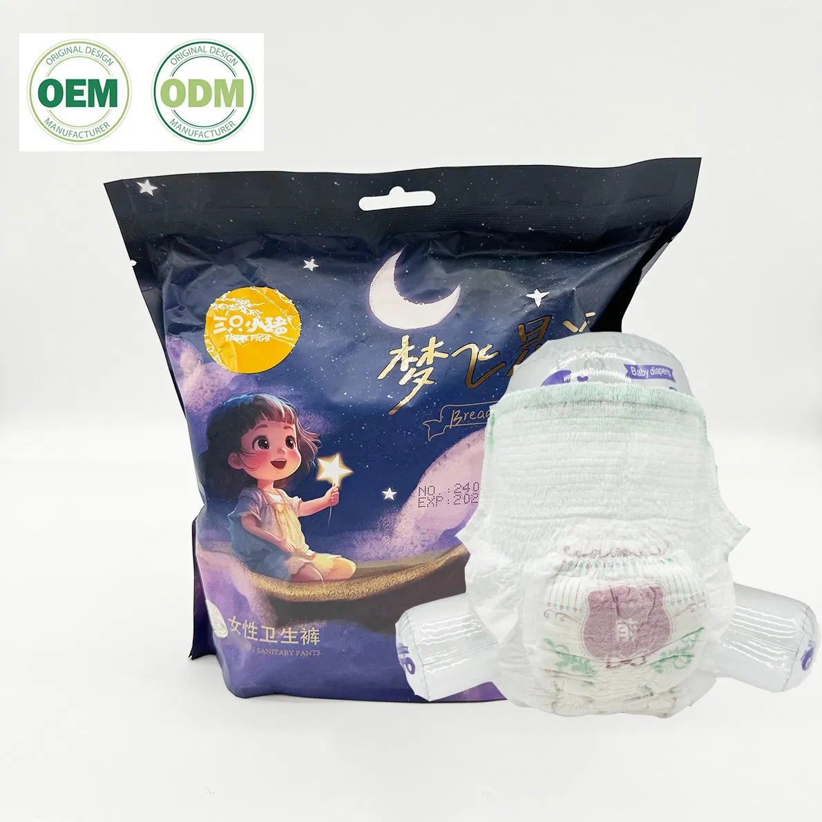 Overnight Period Underwear for Women with High Absorbency and Comfort OEM Lady Disposable Period Panties