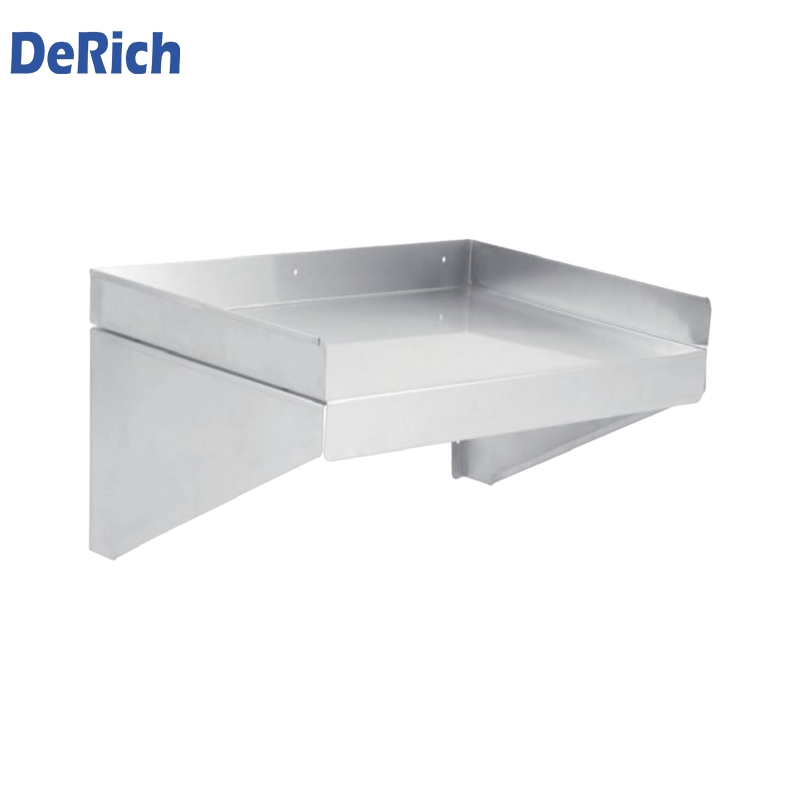 Угловая настенная полка для кухни из нержавеющей стали