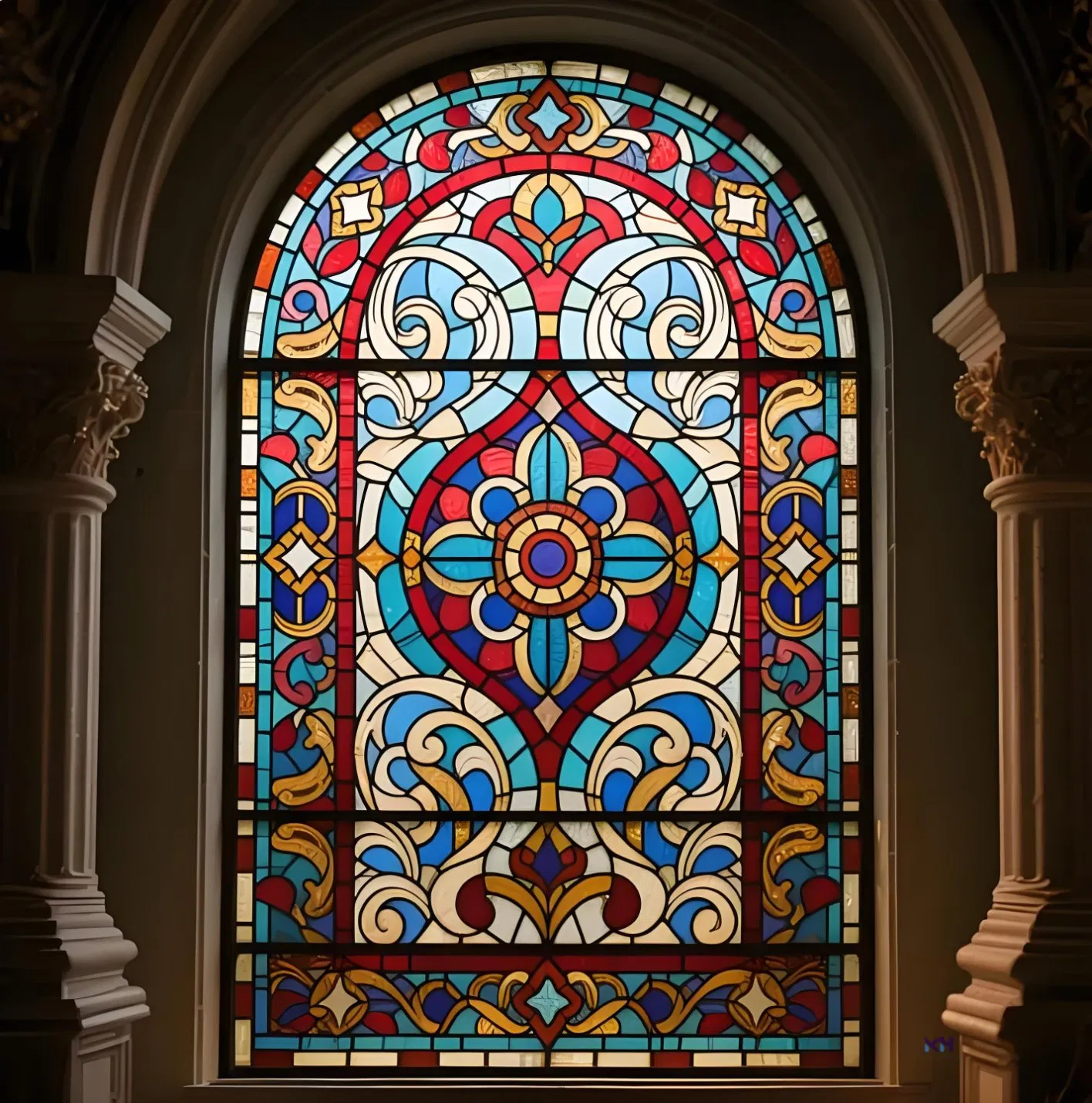 Decorative Stained Pattern Color Painted Art Glass for Wall Decorations/Partition