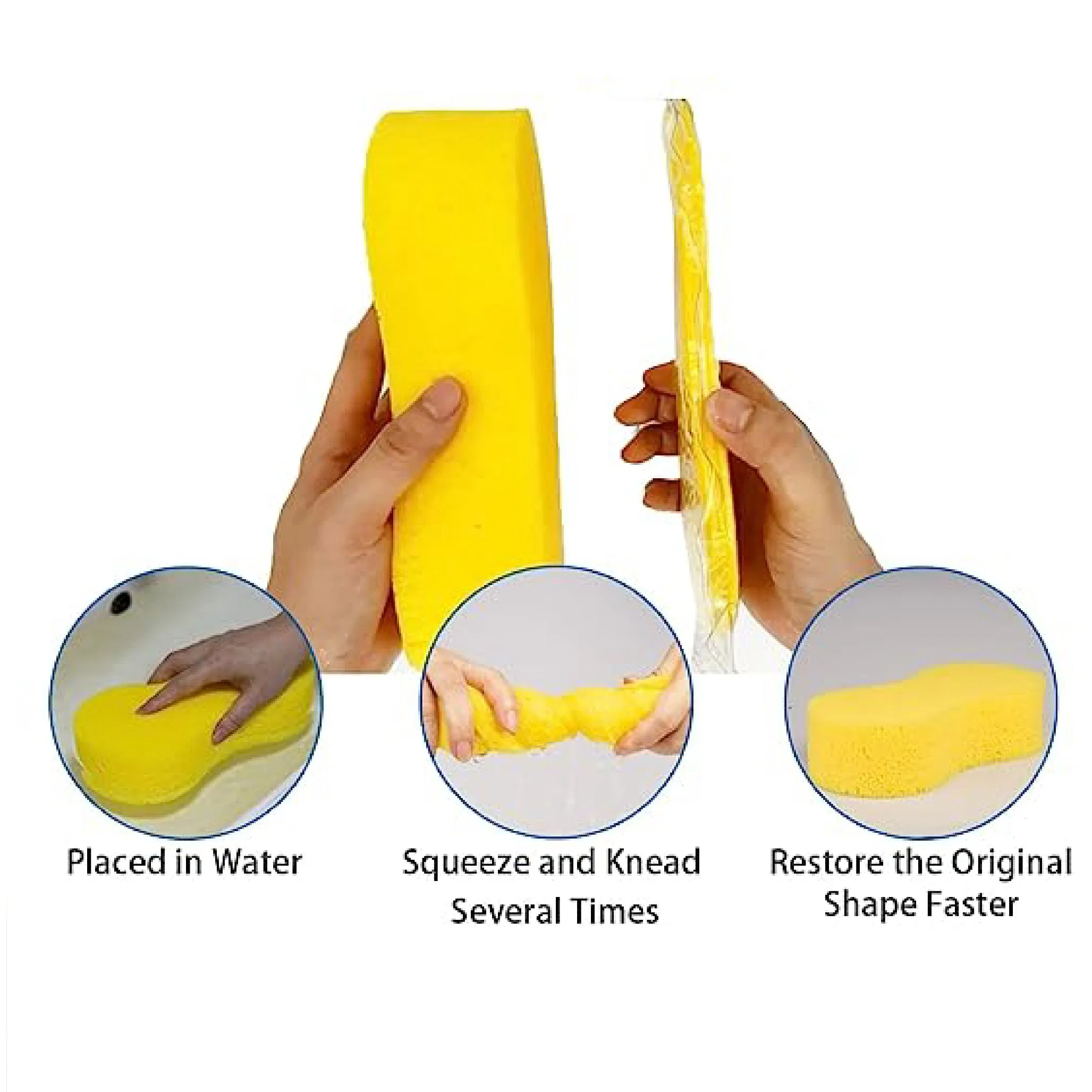 6"X4"X2" Cleaning and Washing Sponge Non-Dross Cleaning Sponge Tile Ceramic Sponge