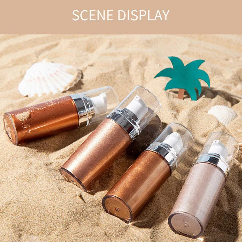 Beauty Cosmetics Waterproof Shimmer Oil Highlighter Makeup for Women Body Shimmer Lotion