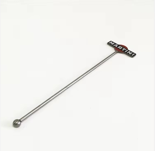 High Quality Metal Silver Disk Cocktail Drink Stirrers Swizzle Sticks