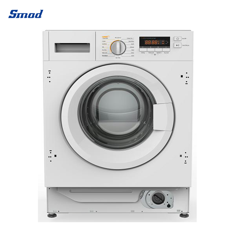 8kg White Built-in Frontloading Washer and Dryer 2 in 1 Machine