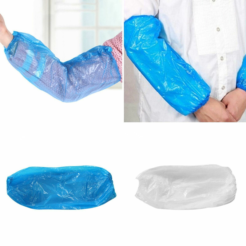 Disposable Arm Sleeves Waterproof PE Plastic Oversleeves for Cooking Cleaning Working Painting
