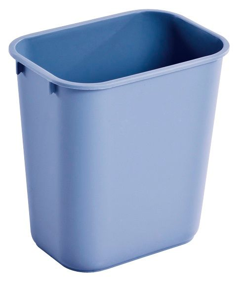 Серый пластиковый мусорный бак для офиса и дома