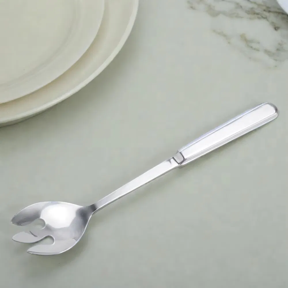 Factory Wholesale 304 Stainless Steel Notched Serving Spoon Dishwasher Safe Hotels Restaurants