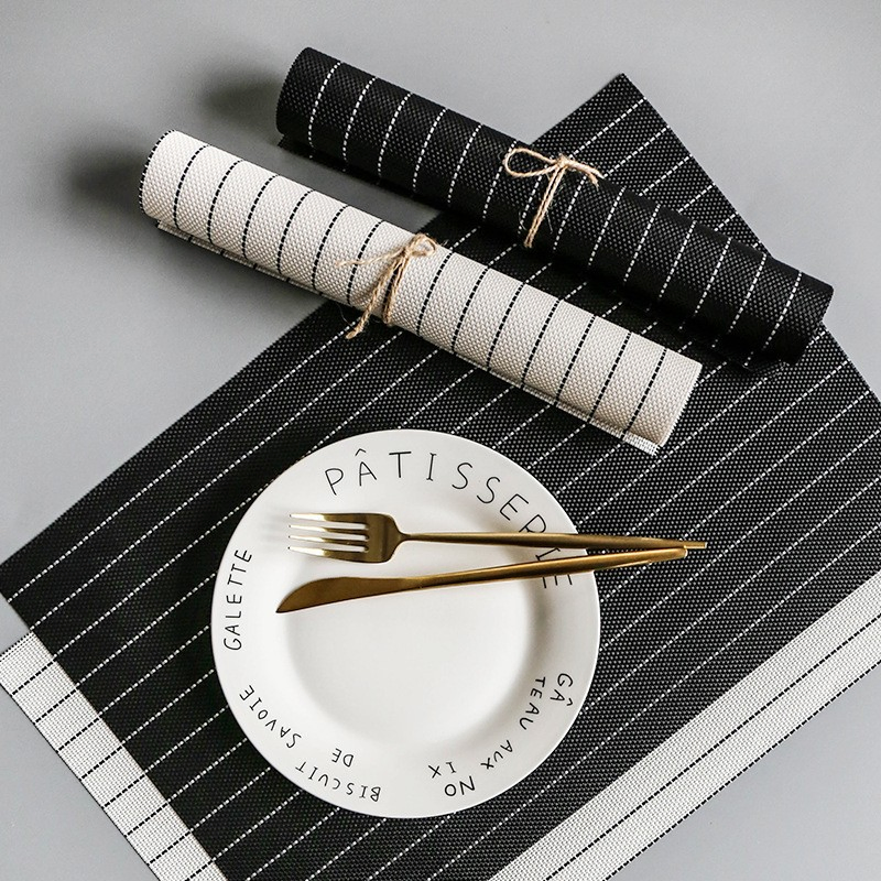 Placematsheat, Resistant Non-Slip Place Mats for Dining Table, Washable PVC Vinyl Woven Table Mats