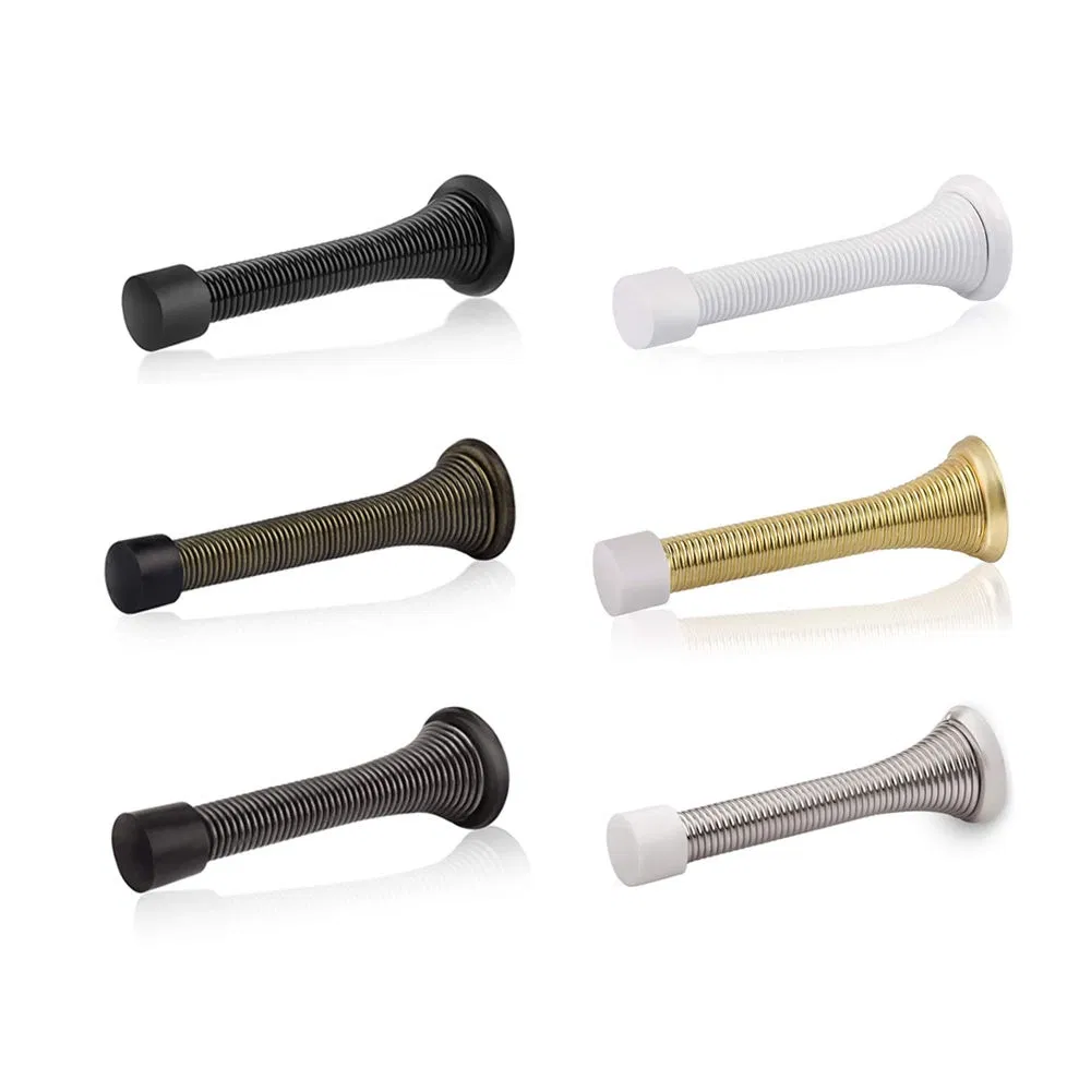 Wall Mounted with Rubber Bumper Spring Door Stoppers