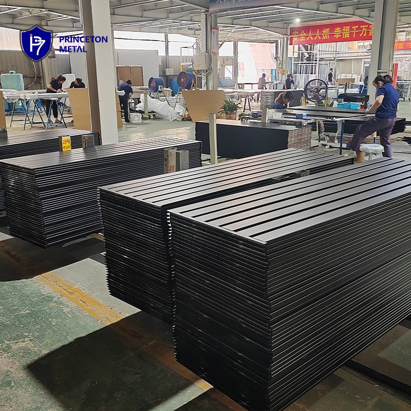 Satin Aluminum Slat Fence Panels Powder Coated for Garden Backyard