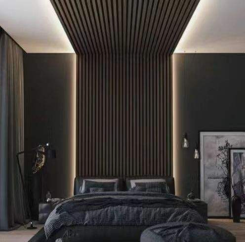 Acoustic Wood Wall Panel MDF Jintailong Wood Slatted Wall Acoustic Felt Panels