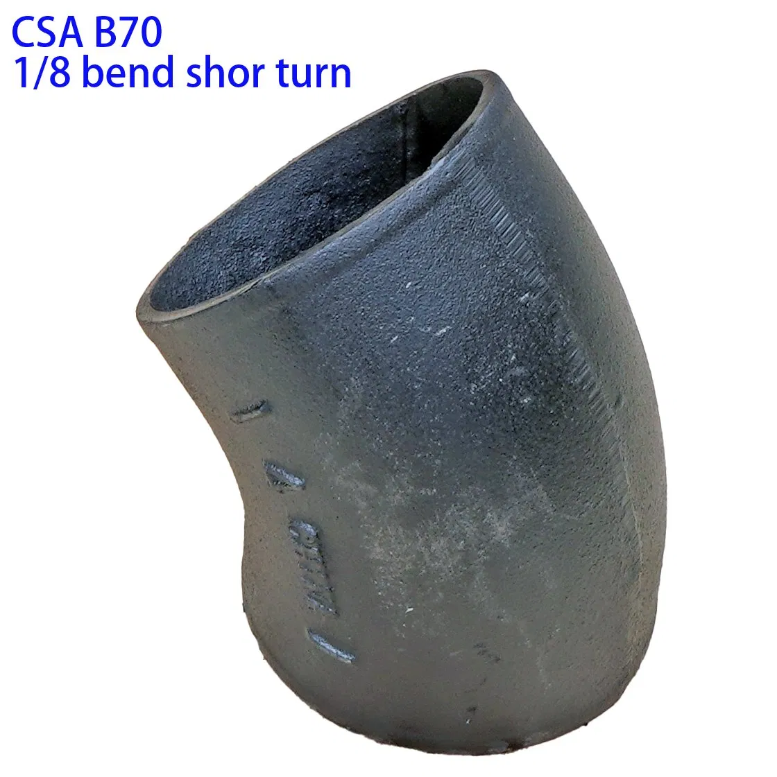 Cast Iron Pipe Fitting CSA B70 1/8 Bend Short Turn