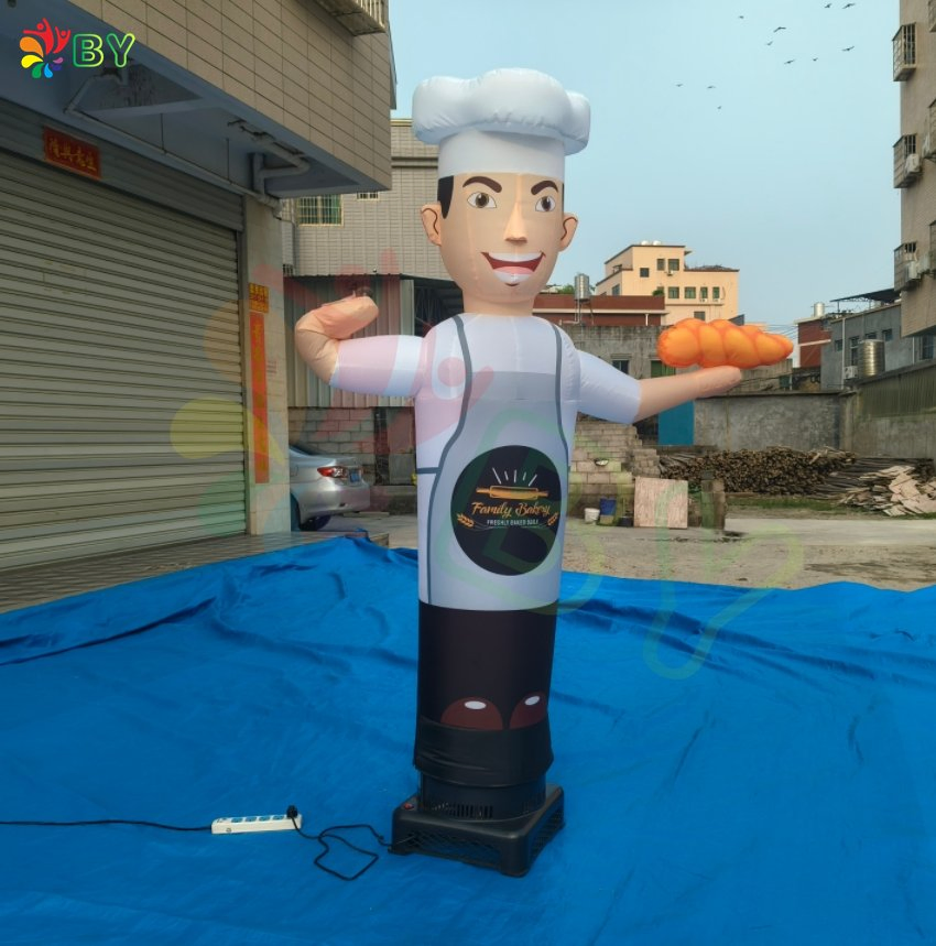 Chef Themed Sky Dancers Inflatable Tube Man Chef Air Dancer for Restaurant