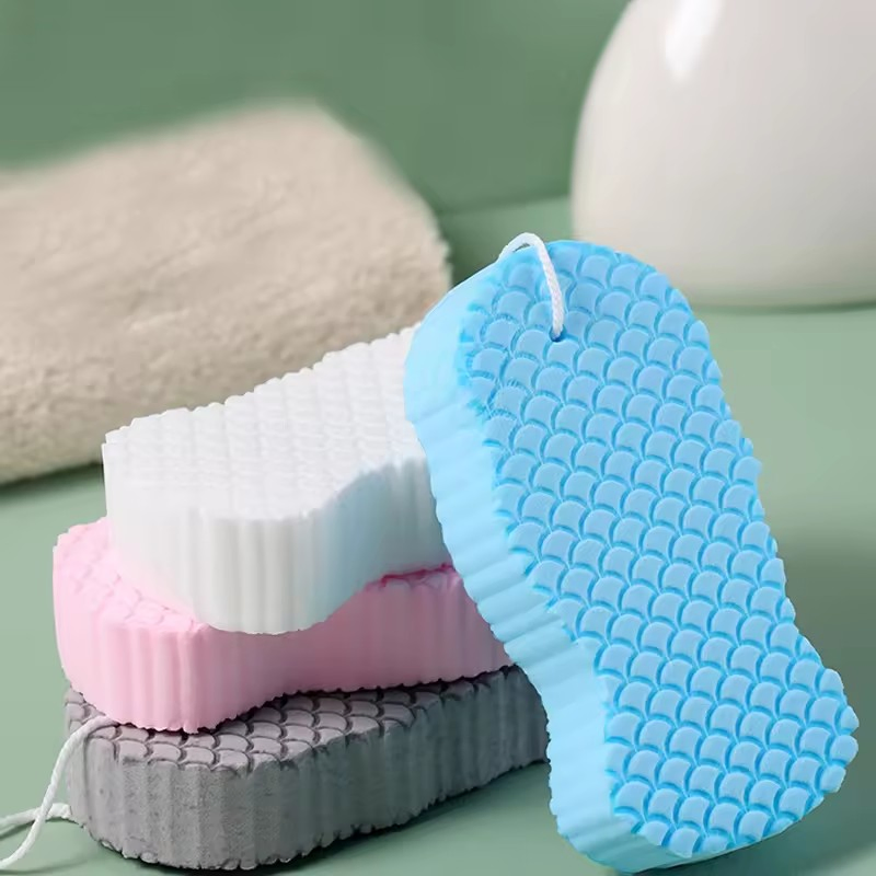 Body Scrubber Shower Brushes Cleaner Pad Exfoliator Shower Puff Body Skin Care Tool Super Soft Exfoliating Bath Sponge