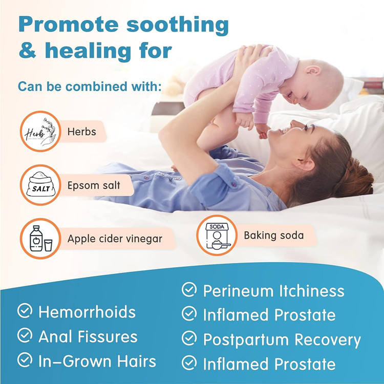 Plastic Women Washbasin Collapsible Sits Bath Kit Hemorrhoids Postpartum Care Sitz Bath Bowl for Toilet Seat