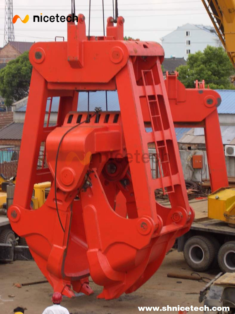 Dredge The Sludge Iron Plate Sand and Stone Mechanical Rope Dredging Clamshell Grabber Bucket