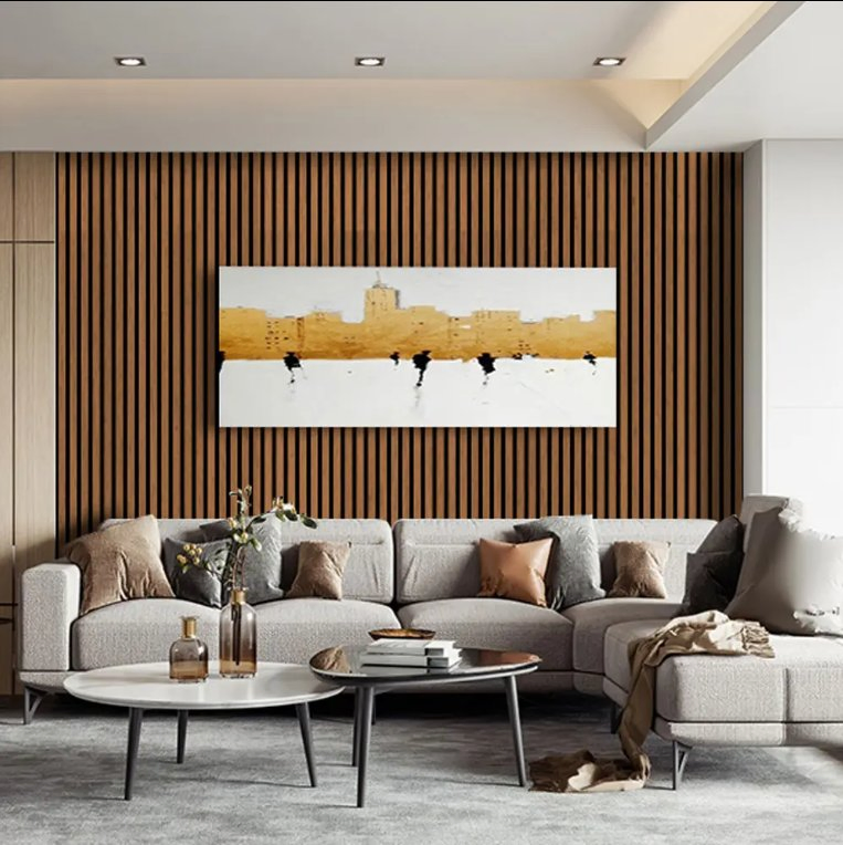 Indoor Rated Slat Diffusion Isolation Wood High Density Moisture-Proof Modern Sound Insulation Material