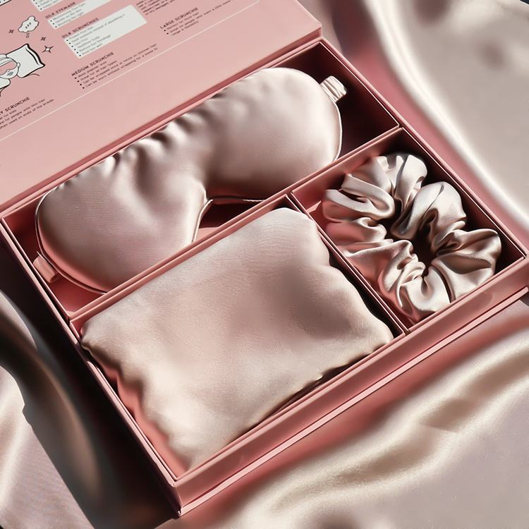 22mm 100% Natural Organic Mulberry Silk Satin Pillowcase Set Pillow Cover Luxury Silk Pillow Case Gift Set