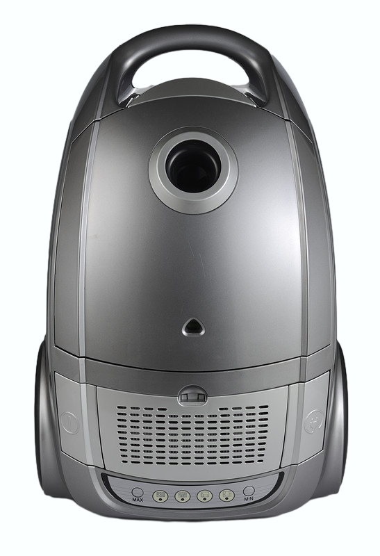 Sleek Silver Gray LED Vacuum Cleaner for Home Efficiency