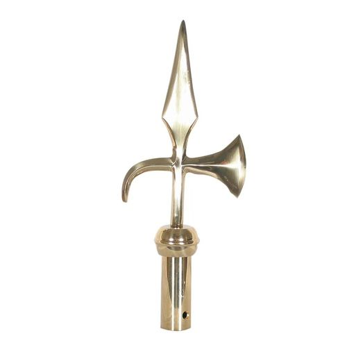 Indoor Precision Processing Brass Cross 5'' X 6-1/8'' Flag Pole Topper for Indoor Flagpole Finial Topper Spear Ornament