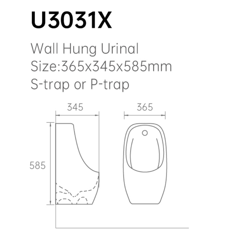 Bathroom Sanitary Ware Auto Flushing Sensor Urinal White Wc Ceramic Urinals