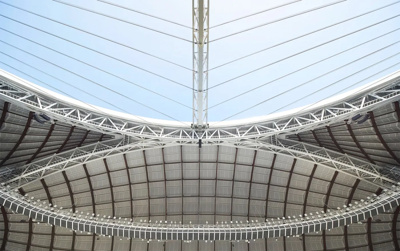 Fabricated Steel Structure Truss Steel Roof Truss Seat Bleacher Design Football Stadium