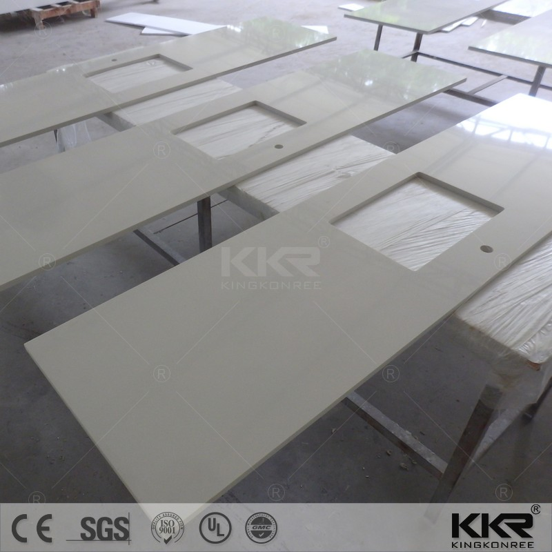 Building Material Quartz Stone Bathroom Vanity Top for Hotel Project