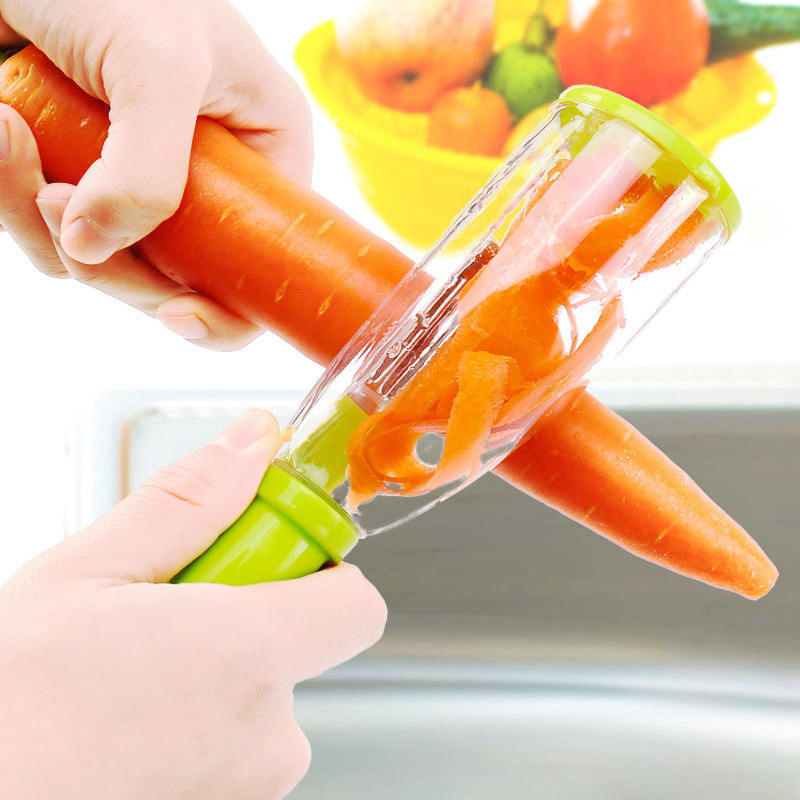 Multi-Function Stainless Steel Kitchen Gadgets Creative Storage Fruit Vegetable Peeler