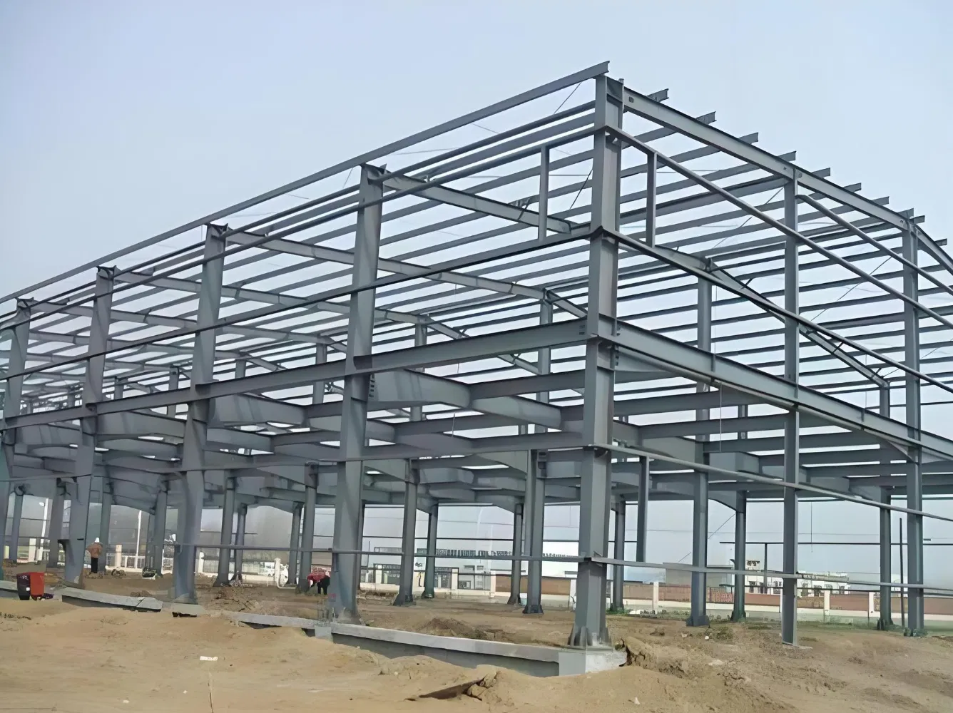 China Durable Heavy Duty Light Duty Fabricated Column Structure Steel Construction Solutions