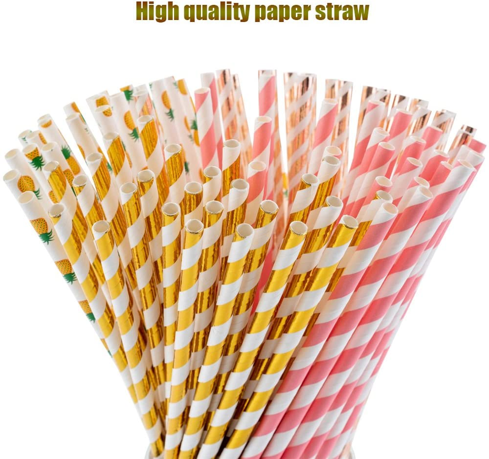 Экологичные бумажные трубочки для напитков с узорами