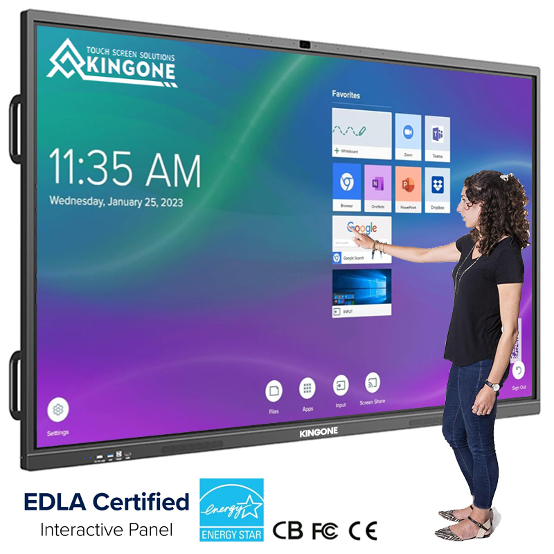 OEM ODM 65 Inch Interactive Flat Panel Smart LCD Display 4K UHD Whiteboard Touch Screen for Business Education School